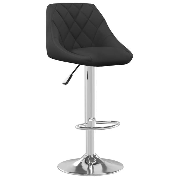 vidaXL - Barkrukken - 2 - st - fluweel - zwart