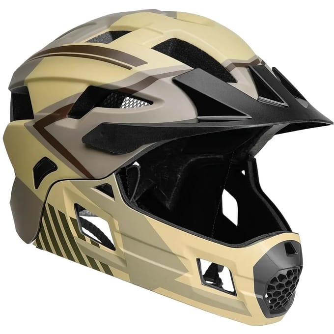 Integraal fietshelm voor kinderen 6-12 | Zand | Crazy Safety | EN1078