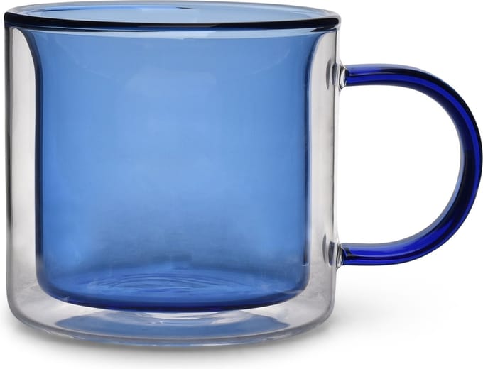 ONA Beker 27cl dubbelwandig blauw Liv - set/2