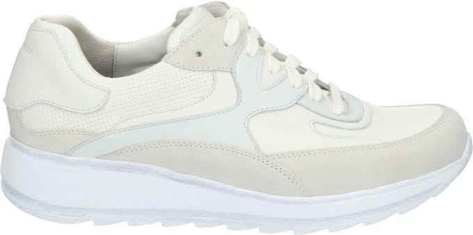 Durea - 6272 H - Lage sneakersDames sneakers - Kleur: Wit/beige - Maat: 37