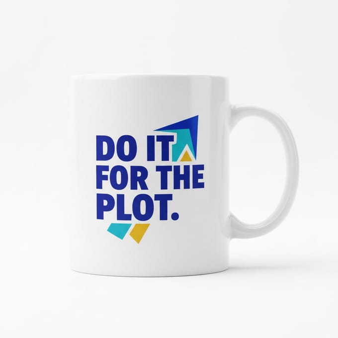 Do It for the Plot Koffiemok 330 ml – Motiverende Tekst Cadeau Mok