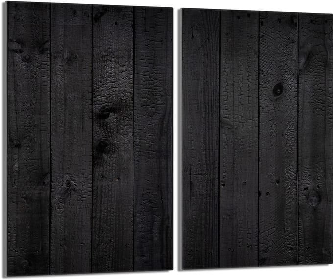 TMK ArtDeko Glas - Kookplaat Beschermplaat - 2x30x52 cm - Houtdesign