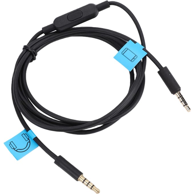 Geluidskabel Geschikt voor Logitech G233 G433 GPRO GPRO X2 Gaming Headset Volumeregeling Geluidsdraad black