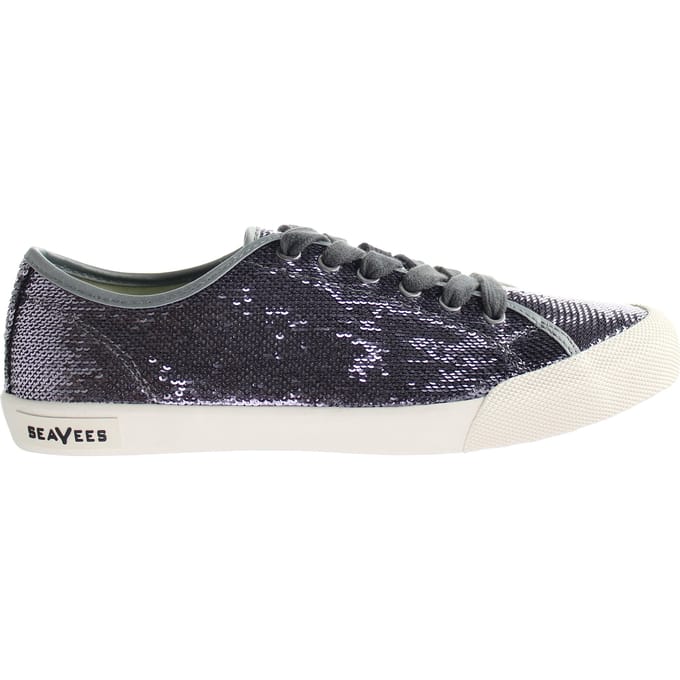 Seavees Monterey Sneaker Standaard Pewter Geweven Pailletten Paars Damesschoenen