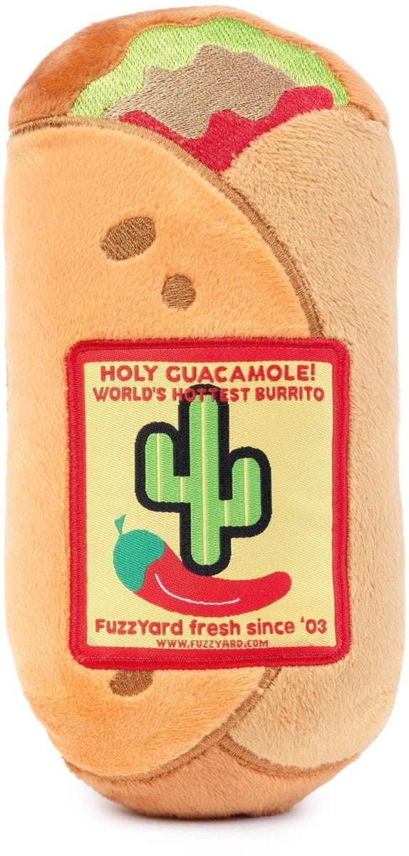 FuzzYard Burrito - pluche hondenspeeltje met pieper