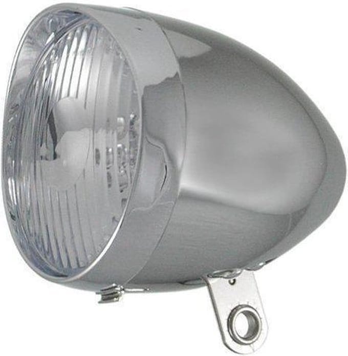 Spanninga Holland Koplamp Retro - Fietslamp - Batterij - LED - Chroom