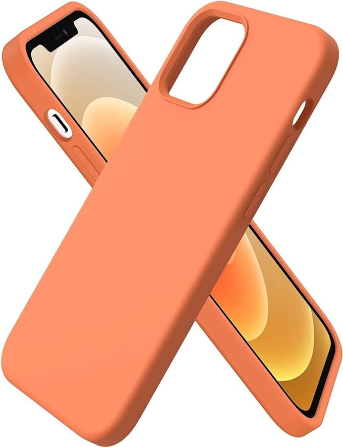 Hoesje Geschikt voor iPhone 12 Mini hoesje silicone - Hoesje Geschikt voor iPhone 12 Mini case - Nano Liquid siliconen Backcover - Oranje