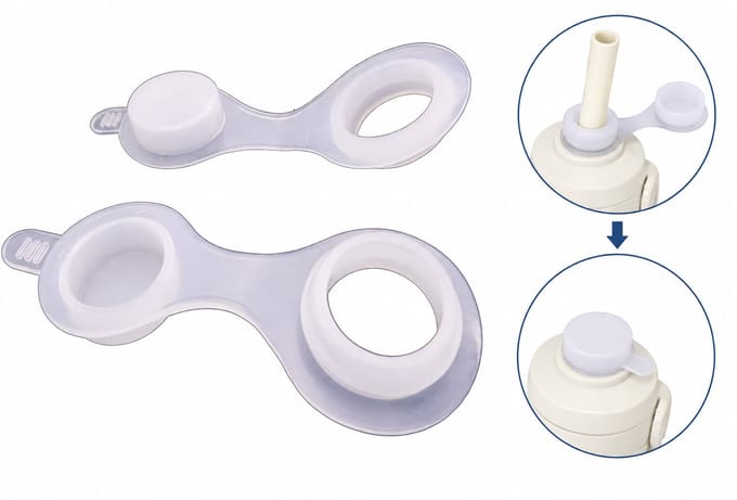 Tolvia Siliconen Straw Grommets - Set van 22 - Lekvrije Rietje Afdichting - Herbruikbare Siliconen Stopper - Wit