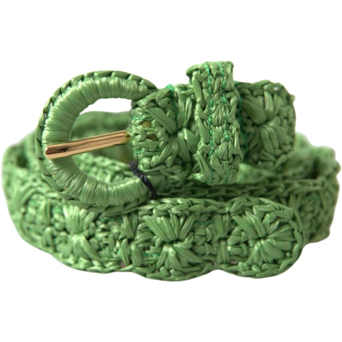 Dolce & Gabbana Groene Viscose Geweven Skinny Tailleband