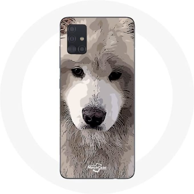 Samsung Galaxy A51 hoesje Samojeed grijs hondenras grijs