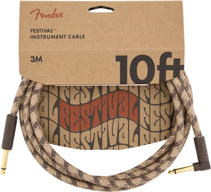 Fender Festival Instrument Cable [S/A] 3m (Brown Stripe) - Instrumentenkabel