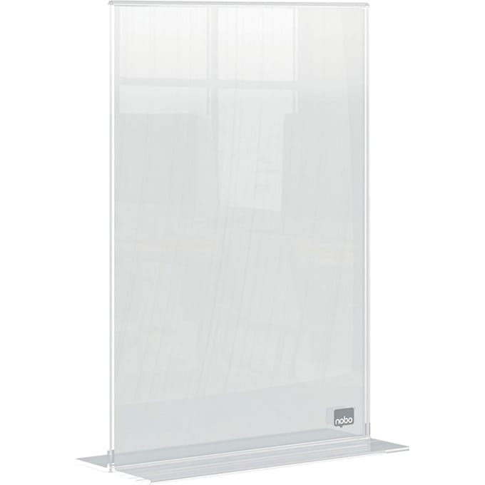 Nobo Premium Plus A5 Vrijstaand Posterframe/Informatiebord - Dubbelzijdig - Transparant Acryl