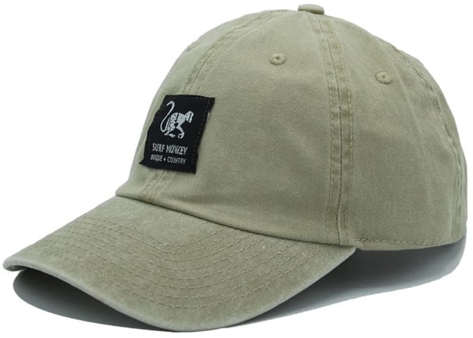 Surf Monkey - Verouderde baseballpet - Katoen - Eén maat - Beige