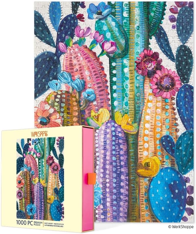 Puzzel Cactus Bloesem Woestijnlandschap 1000 Stukjes