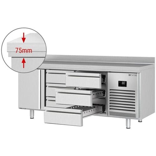 GGM Gastro Kühltisch Premium PLUS - 1960x600mm - mit 1 Tür - 6 Schubladen - mit Aufkantung