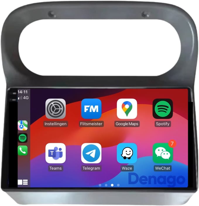 CarPlay autoradio geschikt voor Renault Twingo | 1998 t/m 2006 | Android 16 | Draadloos Apple CarPlay & Android Auto | 2GB + 32GB | QuadCore processor | Denago DNG-A302 | 2025 model | 2005 2006 2007 2008 2009 2010 2011 2012 2013 | Bluetooth & Wifi