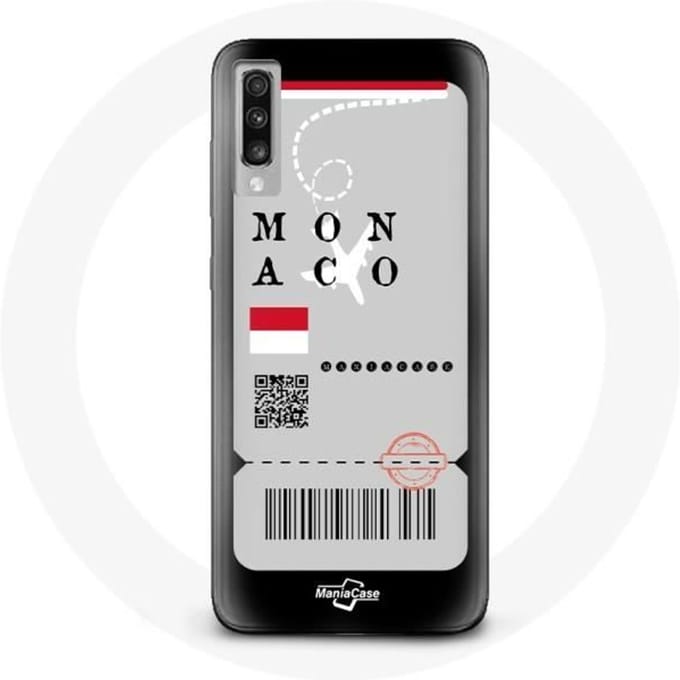 Coque - Samsung - Galaxy A70 - Billet d'avion Monaco - Souple - Protection synthétique