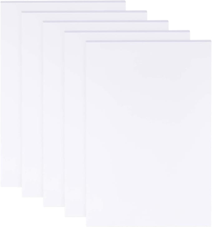 5 Vellen 3mm Witte Schuimplaten 30x20cm voor Creatieve Projecten en Kunst