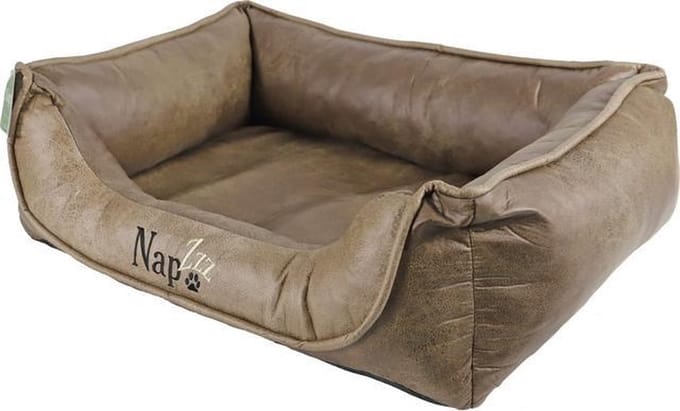 Napzzz hondenmand Leatherlook Divan Duo Bruin 80 x 60 cm