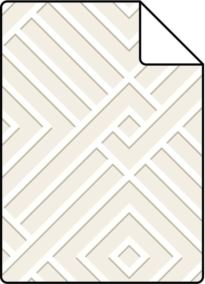 Proefstaal Origin Wallcoverings behang 3D grafisch motief wit - 26.5 x 21 cm - 347977-S