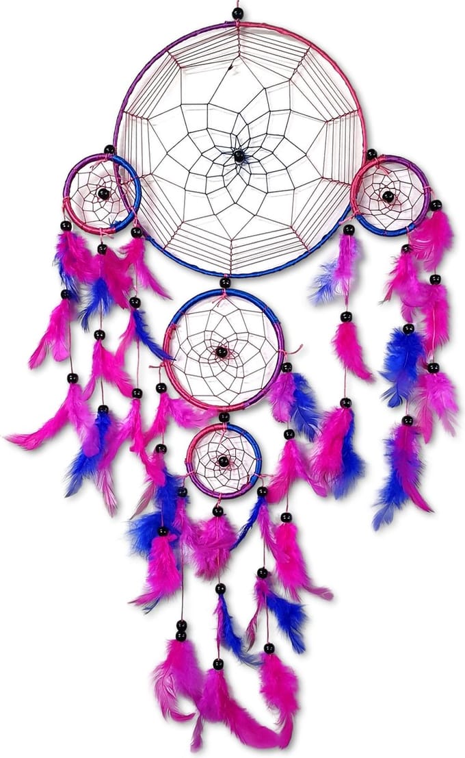 Prigta - Dromenvanger kinderen - Paars / Roze / Blauw - Groot 70 cm lang