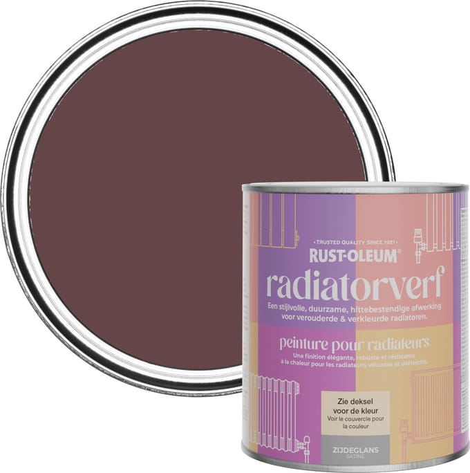 Rust-Oleum Donkerpaars Radiatorverf Zijdeglans - Mulberry Straat 750ml
