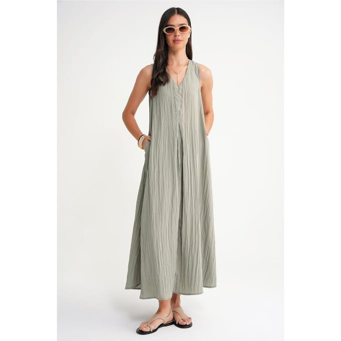 V-hals Maxi Jurk