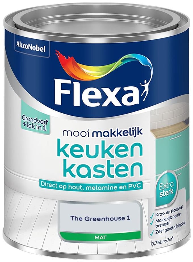 Flexa - Mooi Makkelijk Keukenkasten Mat - The Greenhouse 1 - Mengverf - 750 Ml