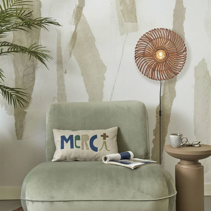 GOOD&MOJO Wandlamp Zanzibar - Rotan - Ø40cm - Binnen Modern