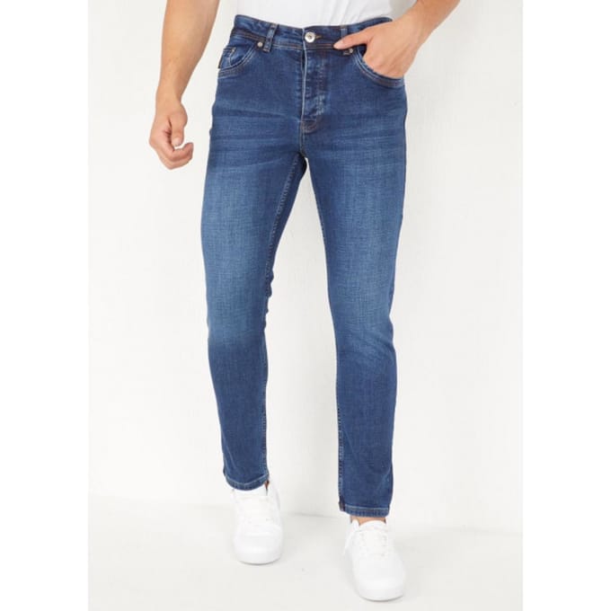 Stretch Spijkerbroek Heren Regular Fit -DP20 - Blauw