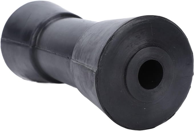 Kielrol boottrailer 6 inch - zware PU kielbootrol zwart - bootaccessoire voor trailer