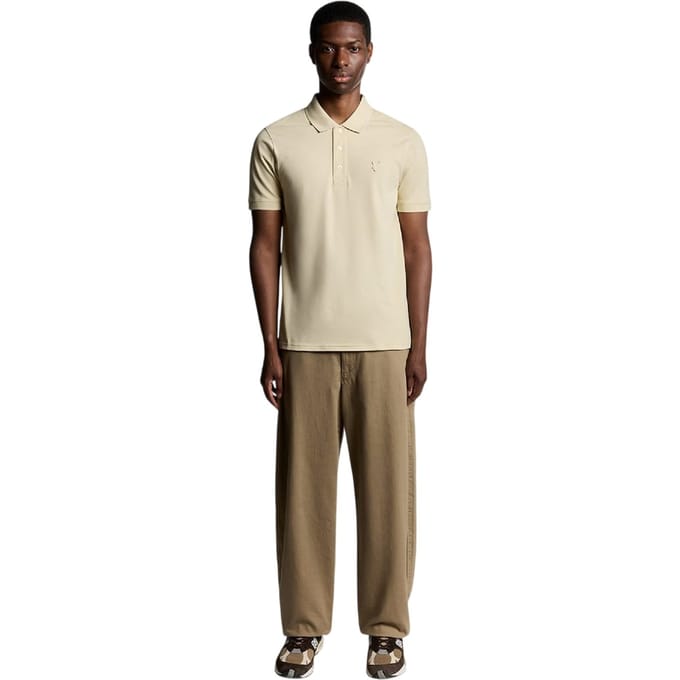 Lyle & Scott Heren Superfijn Poloshirt (Beige)