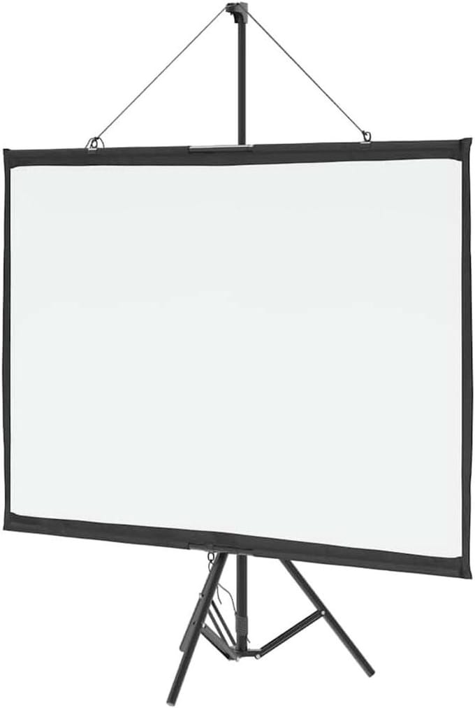 Projectiescherm met Statief - Projectiescherm - Thuisbioscoop - Mat Wit Scherm - 50 inch 4:3 - Wit