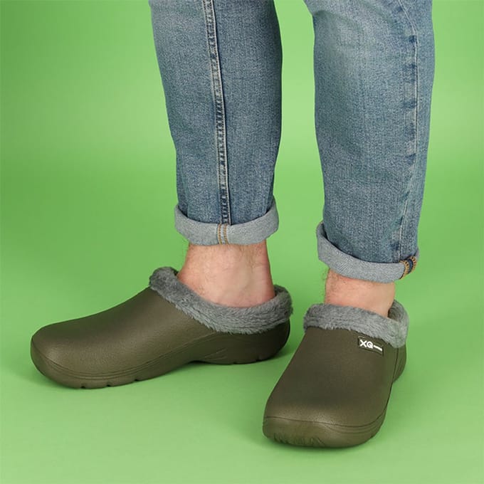 Klompen Heren - Tuinklompen Heren - Gevoerd - Groen - Maat 43 - Clogs - Tuinschoenen