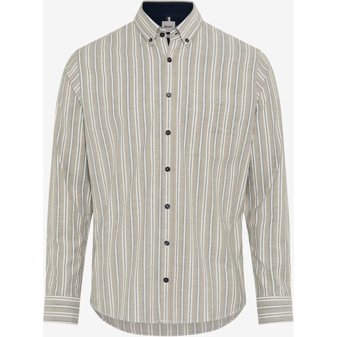 Brax Heren Overhemd  Style DANIEL navy, donkerblauw, maat M