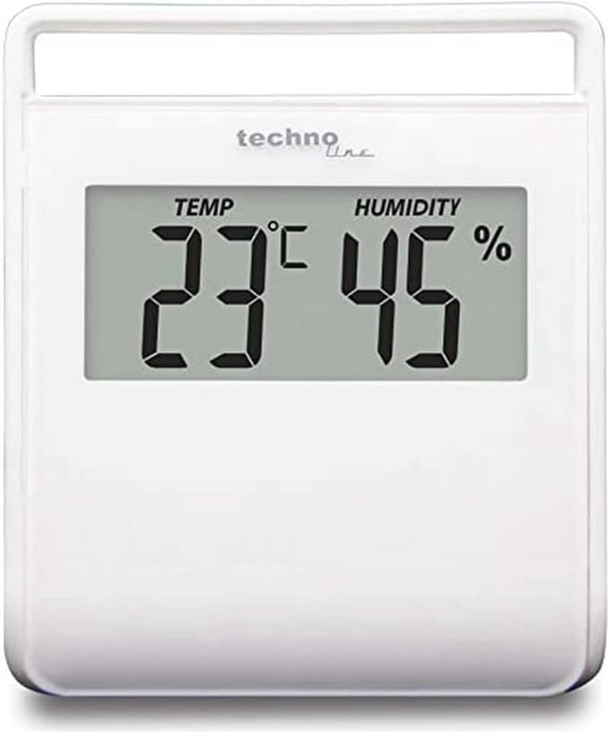 Binnen Weerstation - Temperatuur Vochtigheid - Klimaat Monitoren - Direct Inzicht - 6.5 x 1.2 x 7.5 cm - Wit