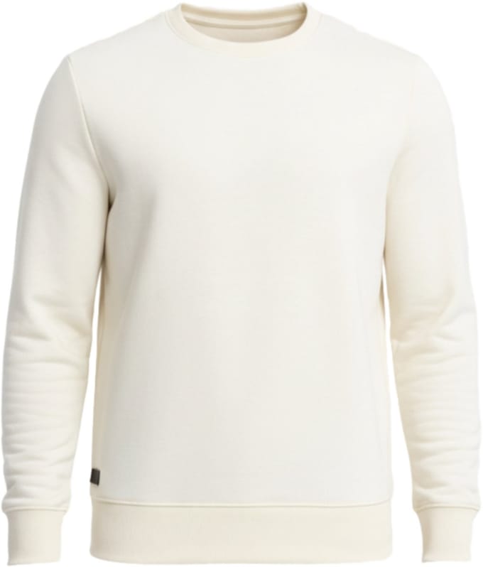 OMBRE Sweater - Regular Fit - Katoen - Lange Mouw Crème S