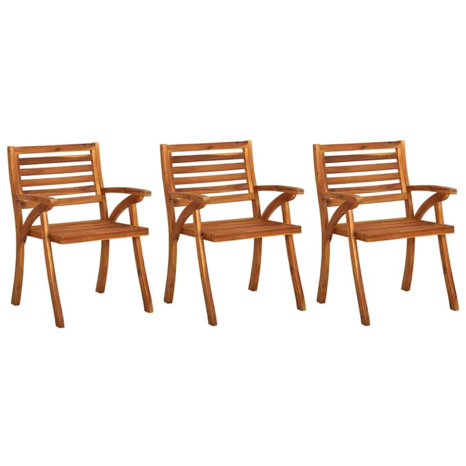 vidaXL - Tuinstoelen - 3 - st - massief - acaciahout