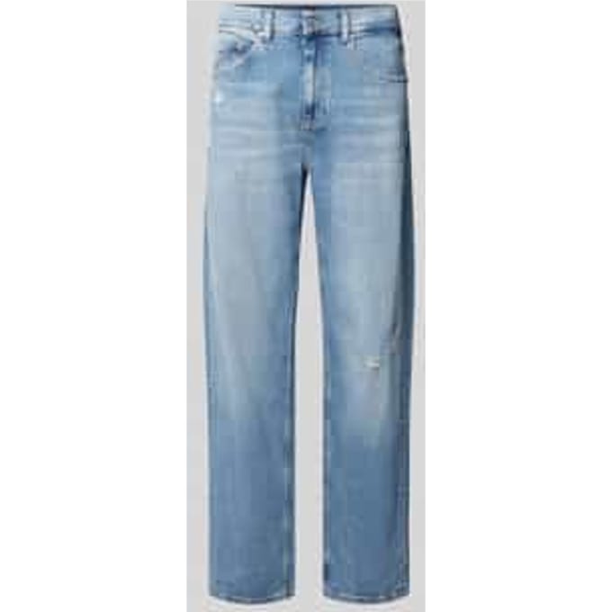 Relaxed straight fit jeans in destroyed-look, model 'JAIMIE'