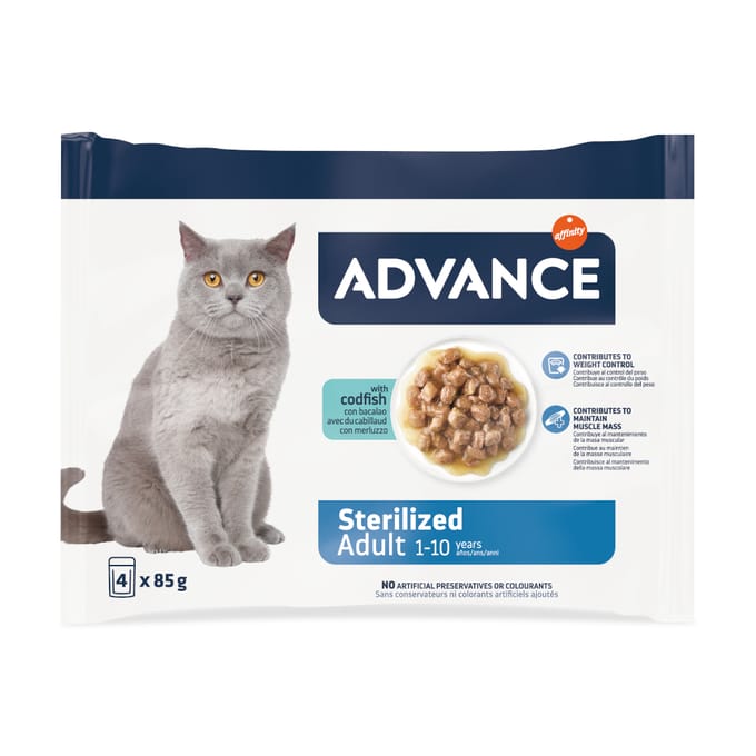 Advance Feline Sterilized Kabeljauw - 52 x 85 g