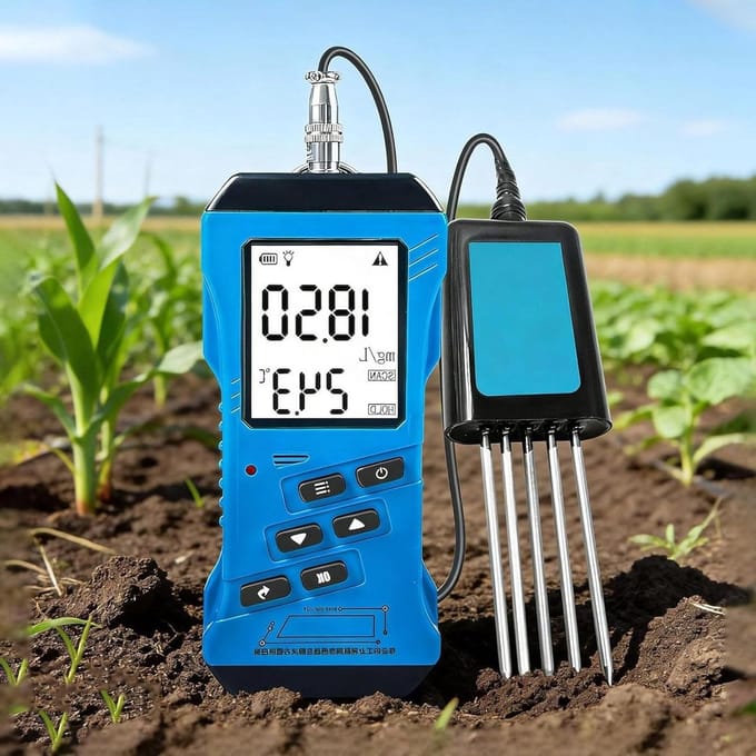 Bodemmeter - Bodemtestkit - Planten Groei Optimaliseren - 7-in-1 Analyse - 5 Seconden Reactie - Zwart