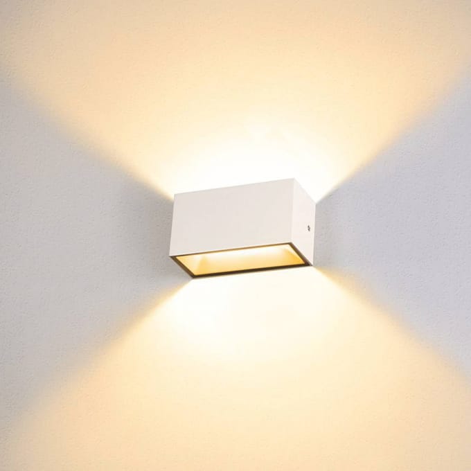 SLV SITRA LED buitenwandlamp Up/Down 20cm wit