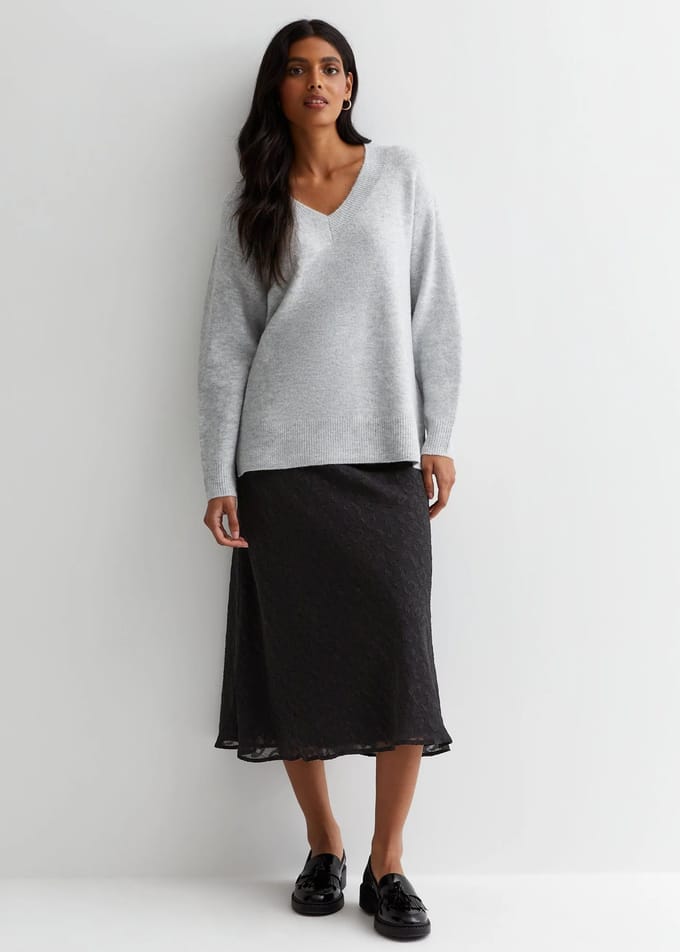 Bias midi-rok van jacquard met dierenprint