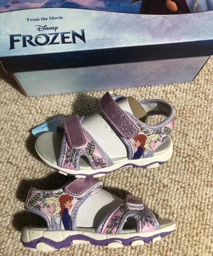 Frozen sandalen - schoenen - klittenband - roze - paars - glitters - maat 32