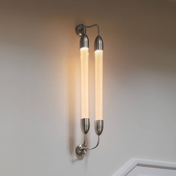 UMAGE wandlamp Lemon Squeeze 2-lamps, lengte 94 cm staalkleurig