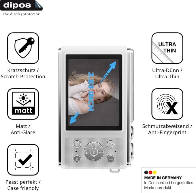 dipos – 4x Matte Beschermfolie geschikt voor Acbaeta IXSS 8 | Krasbestendige & antireflecterende Screenprotector Ultra-Thin