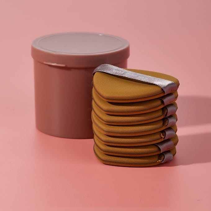 7 Stuks Make-up Sponsjes Druppelvorm – Coffee – 5.5*6 cm – Poeder, Foundation, BB Cream