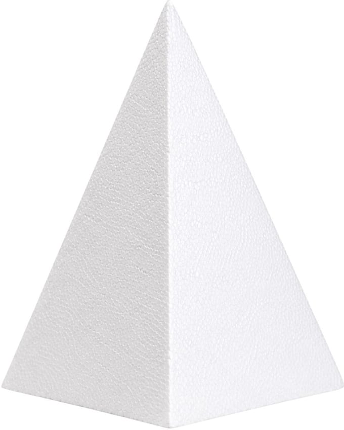 Piepschuim vormen - piramide - 1x - H25 x D12 cm - styropor hobby / DIY vorm - basis knutselfiguren