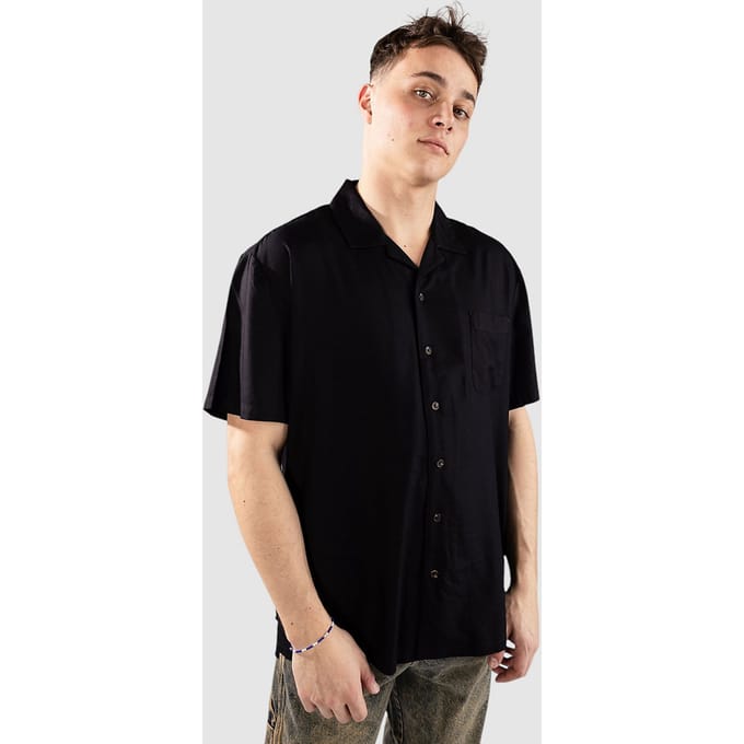 Brixton Bunker Camp Collar Shirt zwart