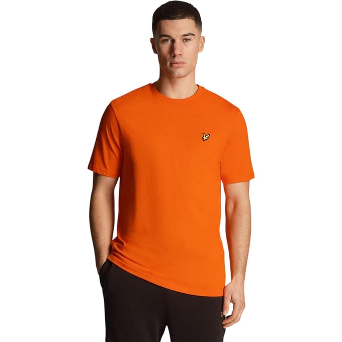 Lyle & Scott Heren Logo Crew Neck Regular T-shirt (Oranje)